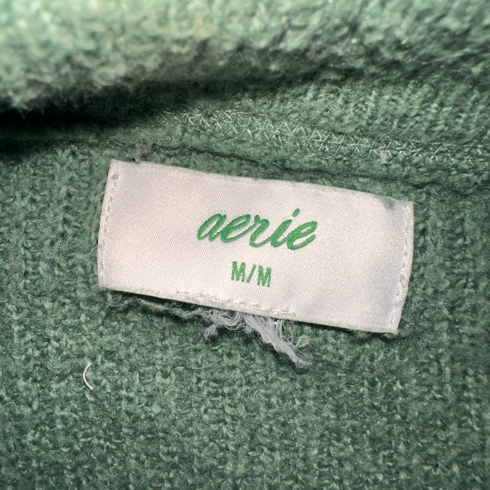 Aerie Forest Green Women's Crew Neck Sweater - Picture 4 of 4